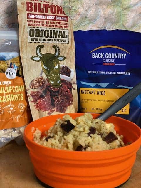 How to make a Moroccan Beef Risotto from freeze-dried ingredients.