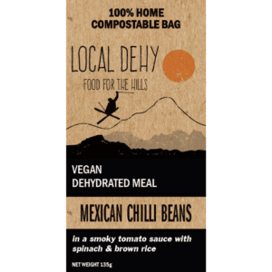 Local Dehy Mexican Chilli Beans with Home Compostable Packaging - Tramping Food and Accessories sold by Venture Outdoors NZ